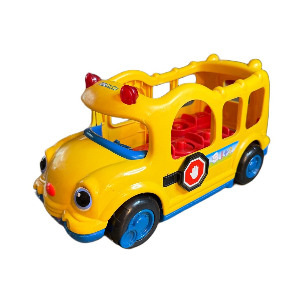 Fisher Price Little People 2008 Lil Movers Kids Yellow School Bus Toy Vehicle